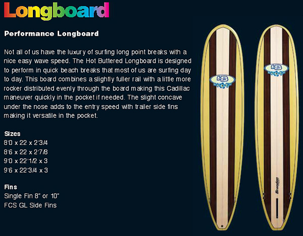 SURF HOT BUTTERED LONGBOARD